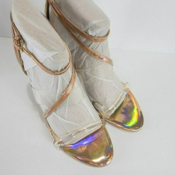 GUESS Felicia Lucite Dress Sandals Nude/Clear -10 - Picture 7 of 8